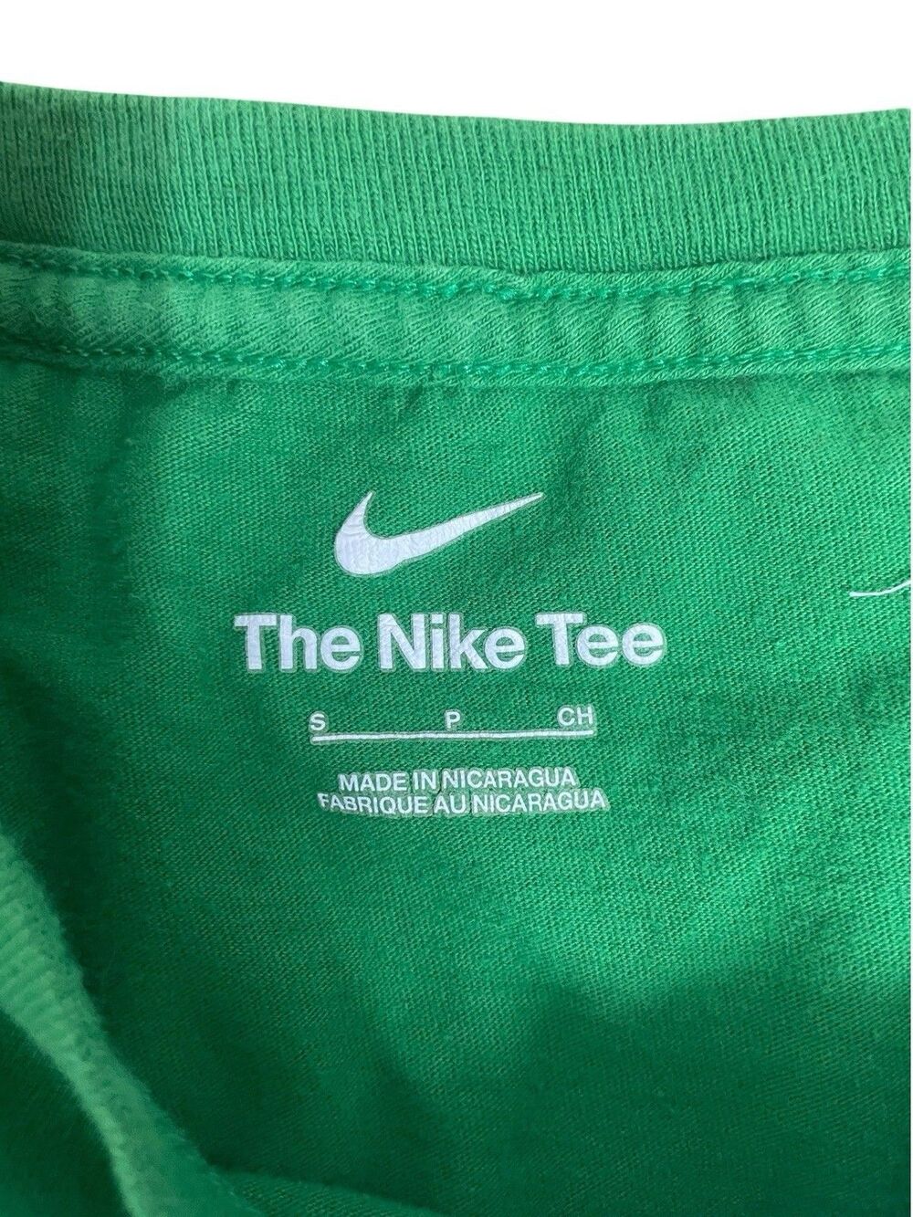 Nike The Nike Tee Women’s Green Graphic Logo Crew Neck Cotton T-Shirt Size S - Picture 3 of 6